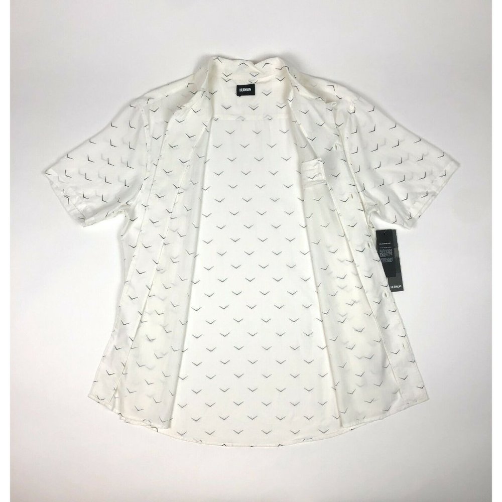 Hudson Camp Collar Printed Short Sleeve Button Up - Picture 4 of 11